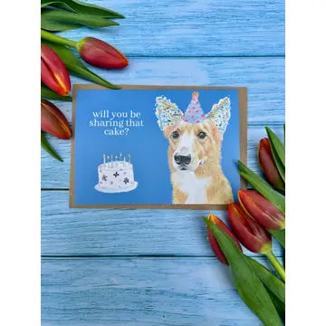 Dog Cake Birthday Eco-card