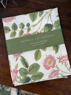 Downy-leaved Dog Rose Linen Union Tea Towel