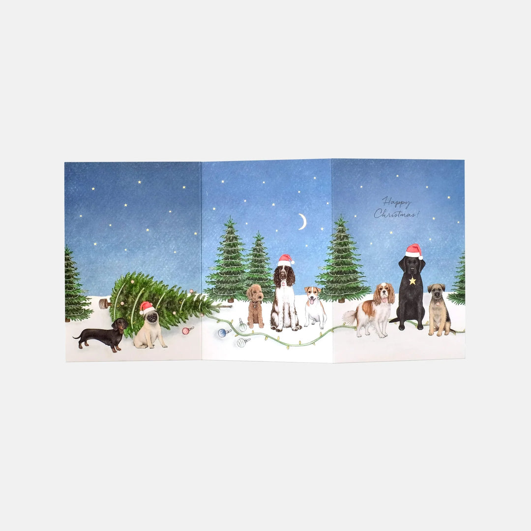 Dog Trifold Christmas Card