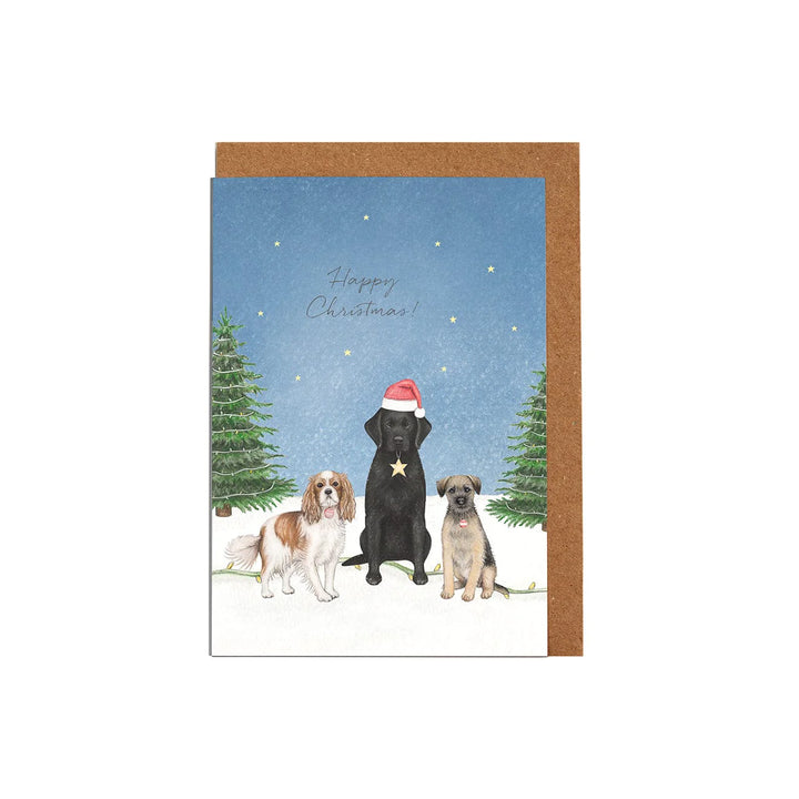 Dog Trifold Christmas Card