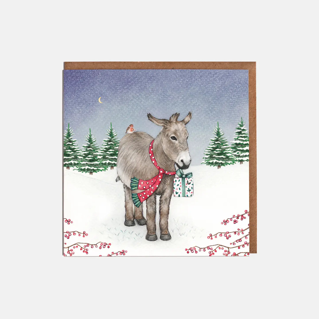 Donkey Christmas Card