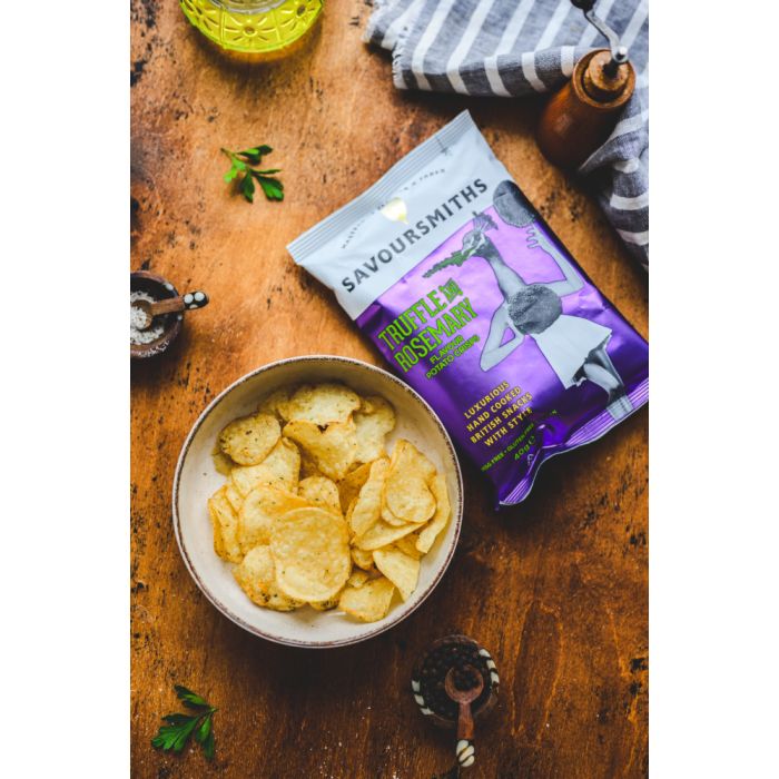 Savoursmith's Truffle and Rosemary Crisps (Single Serving Bag)