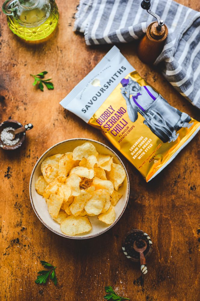 Savoursmith's Bubbly and Serrano Chilli Potato Crisps (Single Serving Bag)