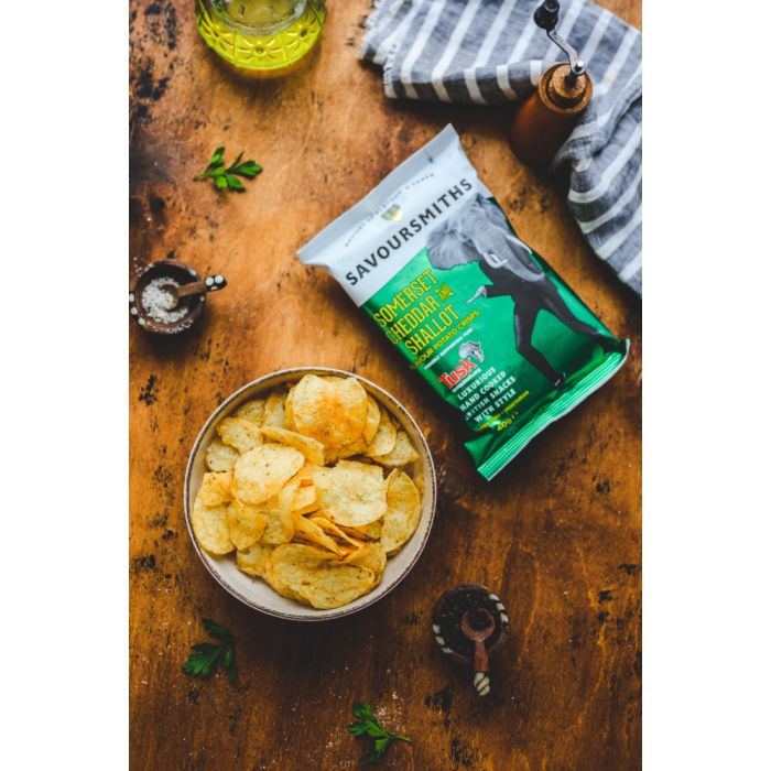 Savoursmith's Somerset Cheddar Shallot Crisps (Single Serving Bag)
