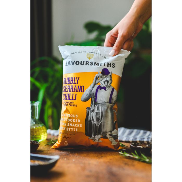 Savoursmith's Bubbly and Serrano Chilli Potato Crisps (Large Bag)