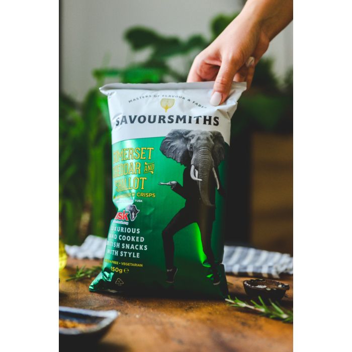 Savoursmith's Somerset Cheddar Shallot Crisps (Large Bag)