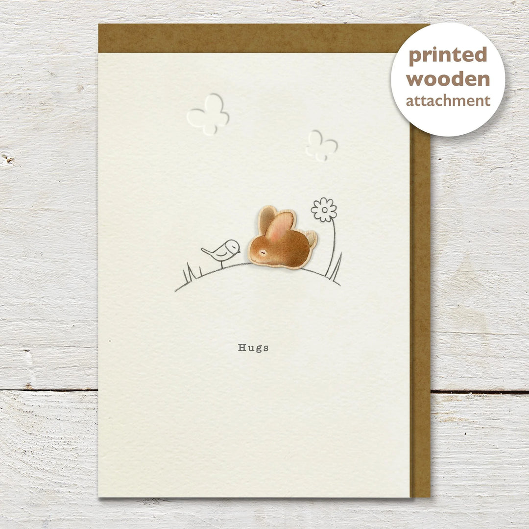 Rabbit Hugs Greeting Card
