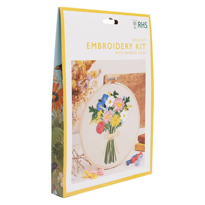 Royal Horticultural Society Multicolored 8" Bouquet Embroidery Kit (Second- Dented Packaging)