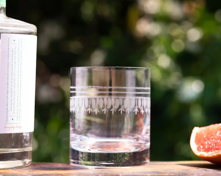 Whisky Glass with Ovals Design by The Vintage List