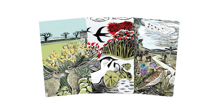 Landscapes Set of Three 3.5"x 5.75" Mini Notebooks by Angela Harding