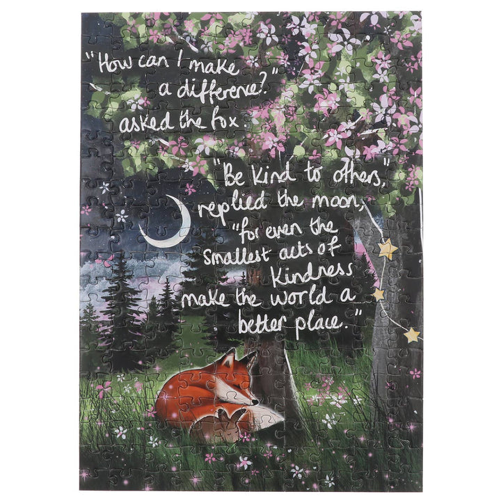 Fox Under The Moon Kindness 200 Piece Double Sided Jigsaw Puzzle