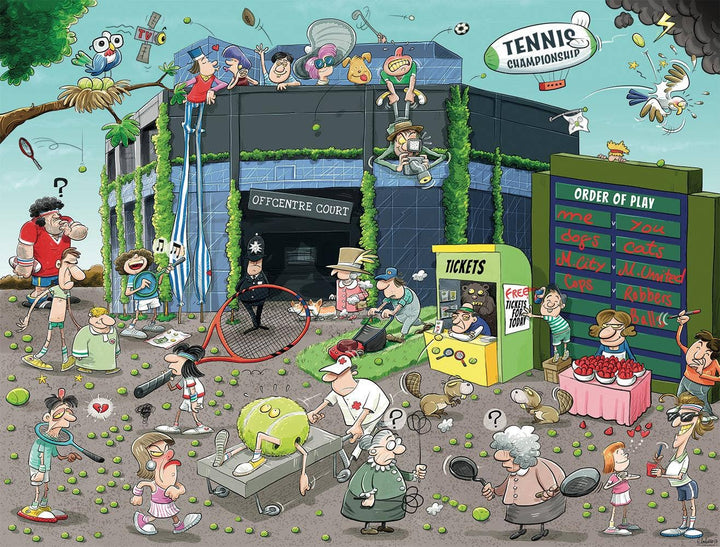 Chaos at the Tennis Tournament No.6 - 1000 Piece Jigsaw Puzzle by Ricardo Galvao