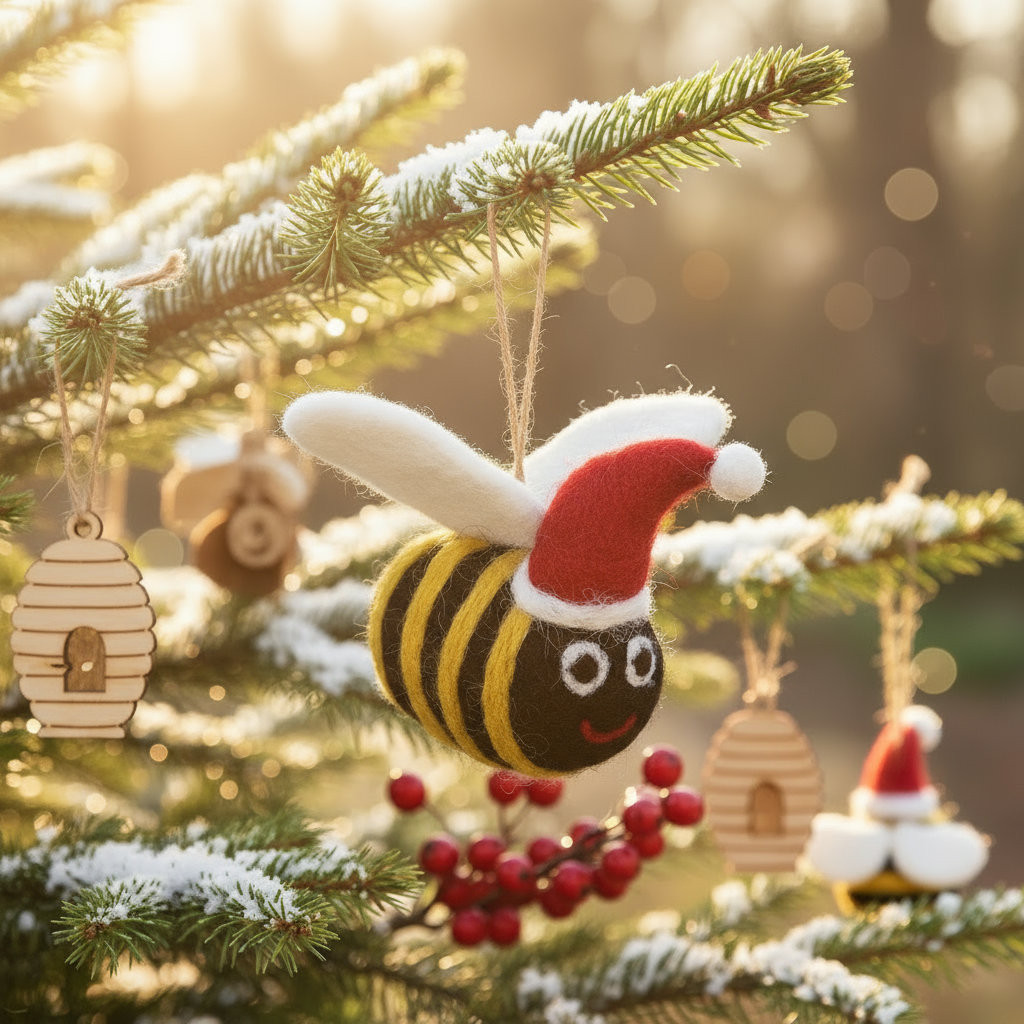 Christmas Big Bumblebee Handmade Felt Hanging Decoration