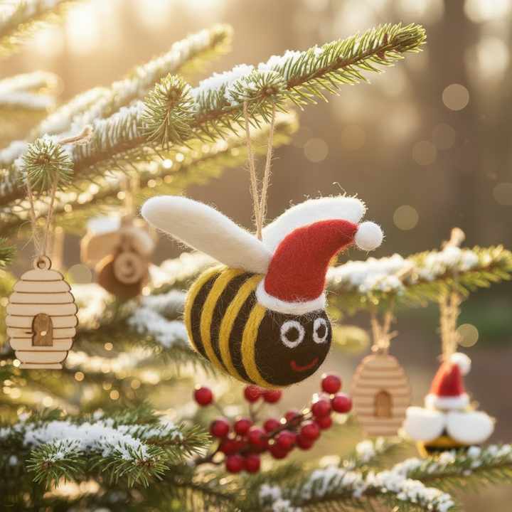 Christmas Big Bumblebee Handmade Felt Hanging Decoration