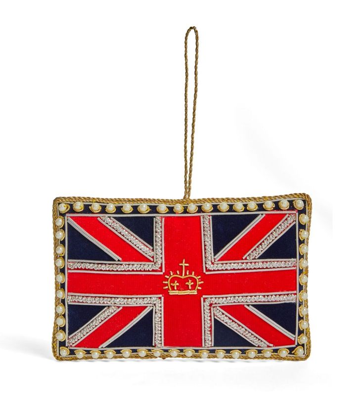 Union Jack Flag with Gold Crown Decoration by Tinker Tailor London