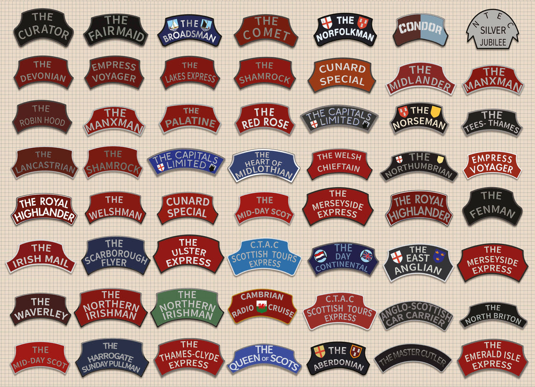 Steam Train Name Plates 1000 Piece Jigsaw Puzzle