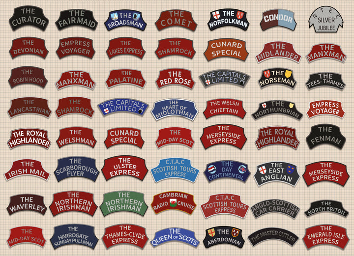 Steam Train Name Plates 1000 Piece Jigsaw Puzzle