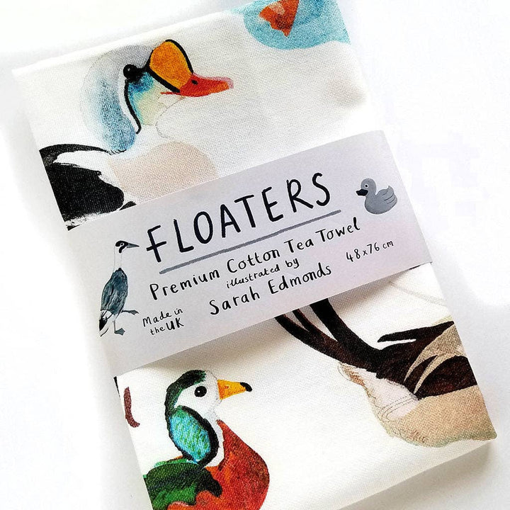 Floaters Bird Cotton Tea Towel