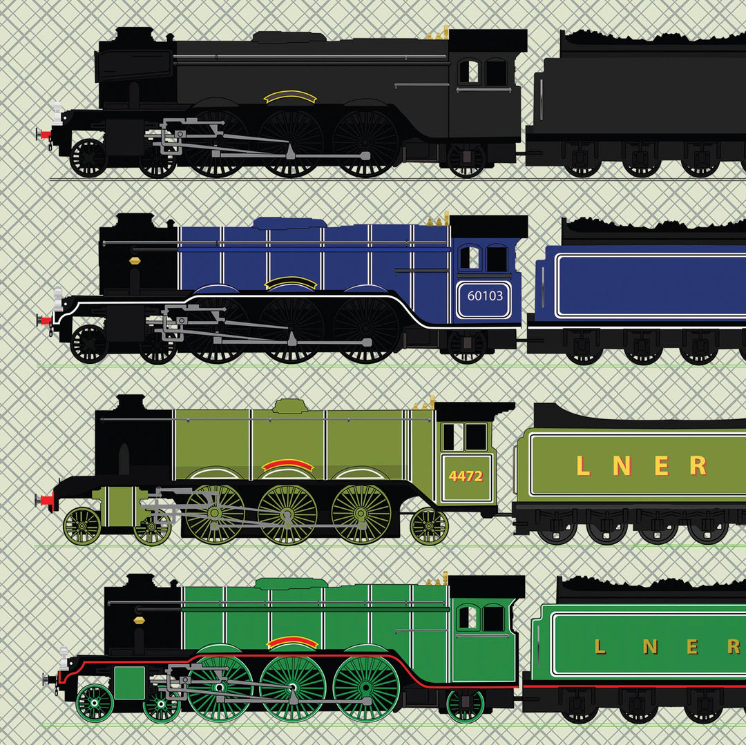 Flying Scotsman Greetings Card