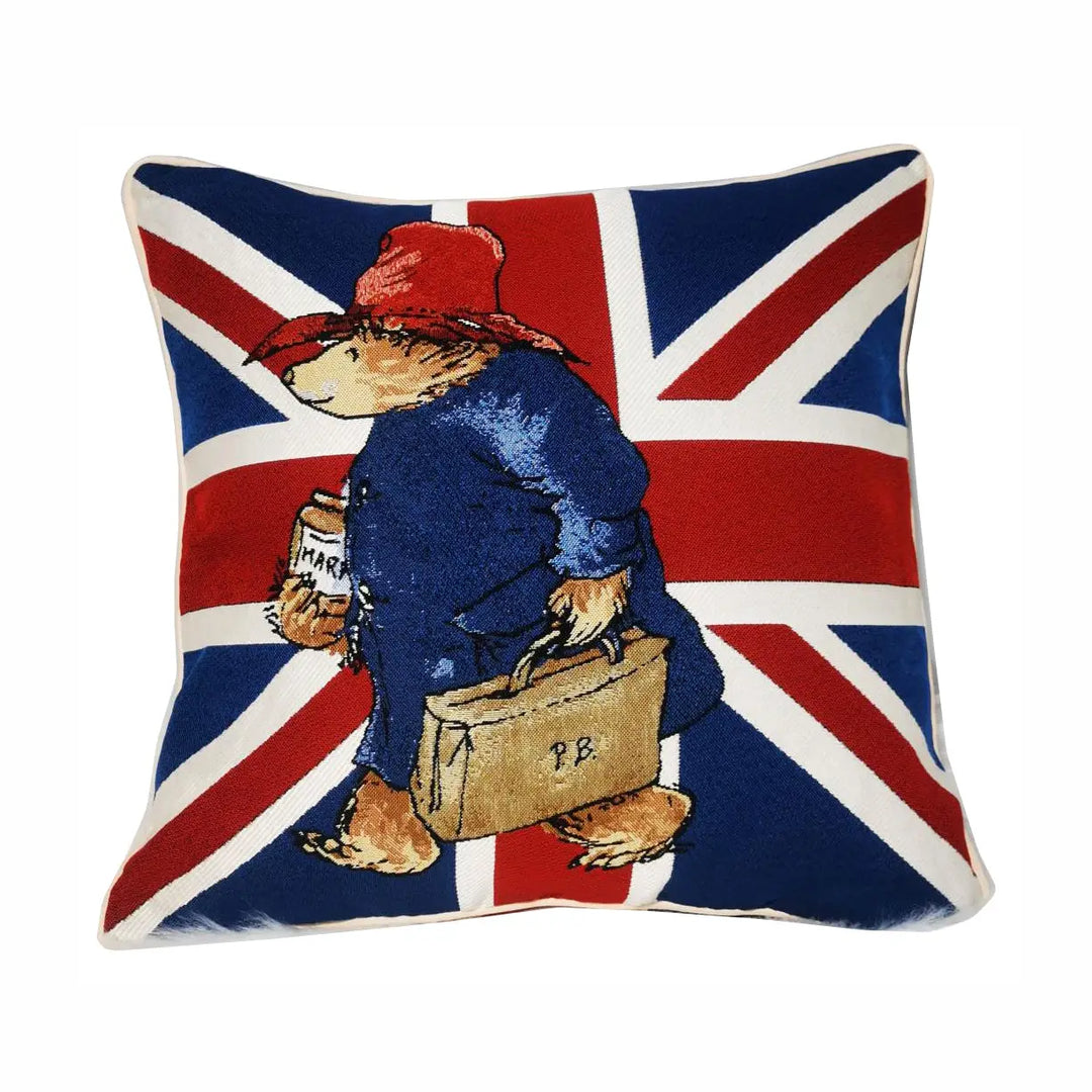 Paddington Bear Union Jack Tapestry Pillow