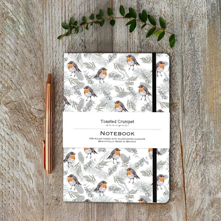 Robin & Eucalyptus (Pure) A5 Lined Notebook