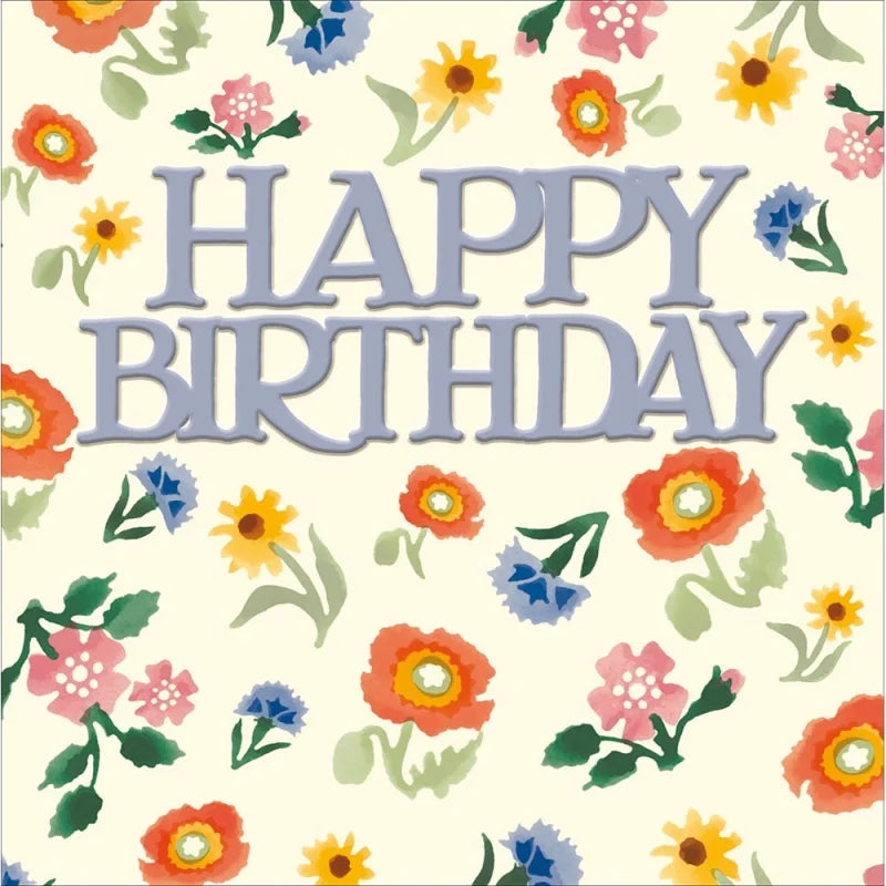 Emma Bridgewater Happy Birthday Poppies & Pinks Card