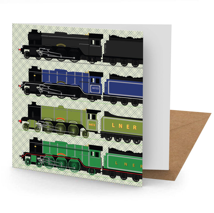 Flying Scotsman Greetings Card