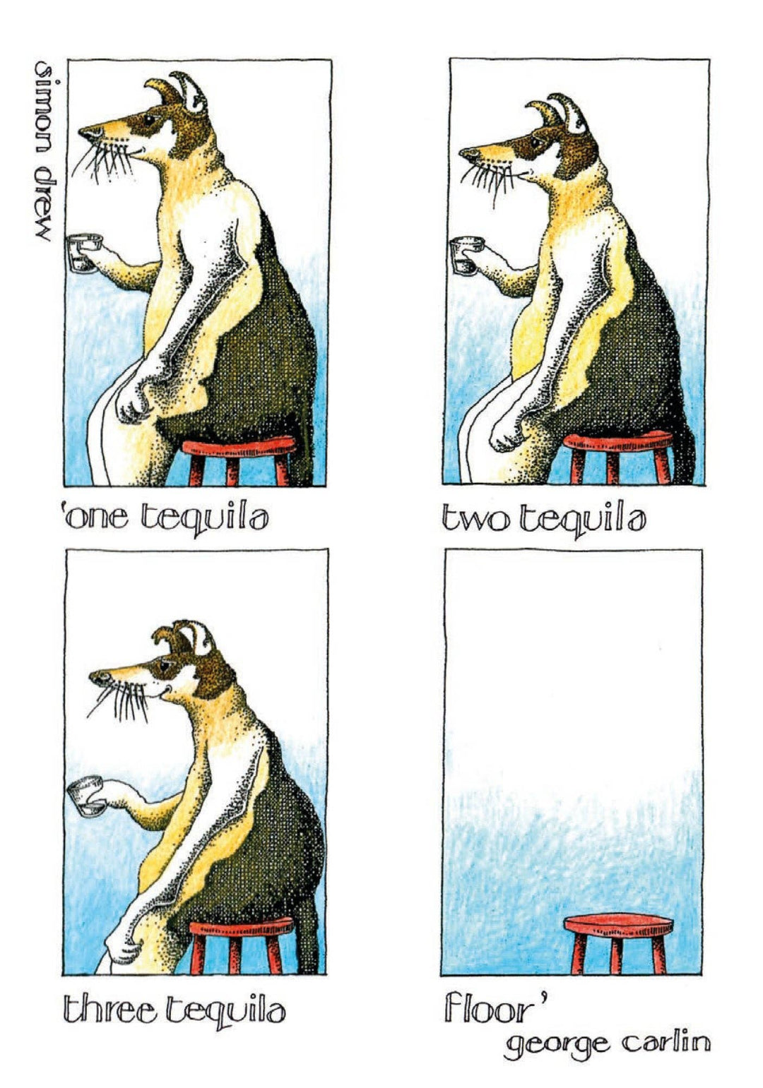 Tequila Card by Simon Drew