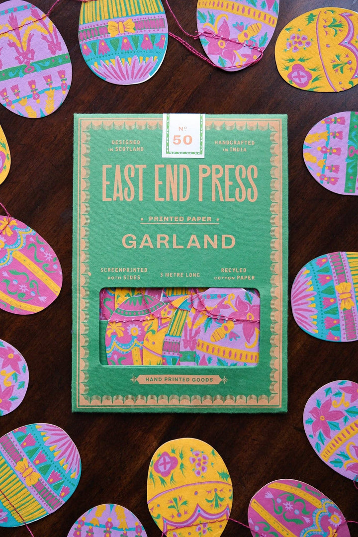Easter Egg Sewn Paper Garland
