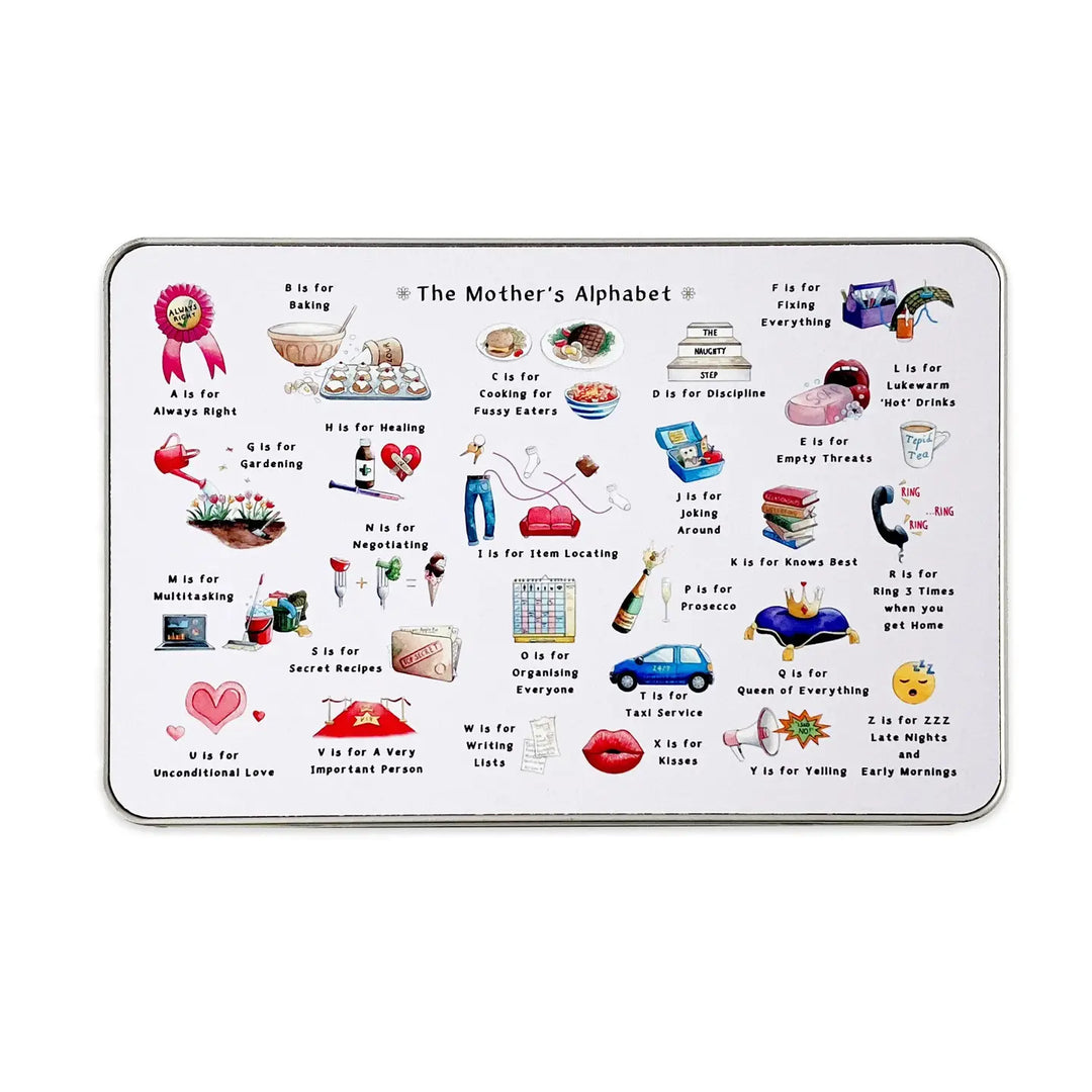 The Mother's Alphabet Storage Tin