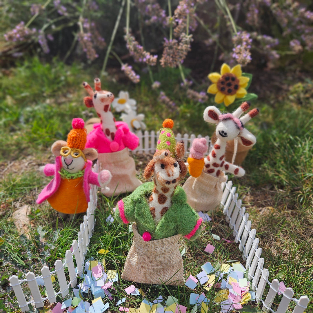 Handmade Felt Ginny the Giraffe Safari Hanging Decoration