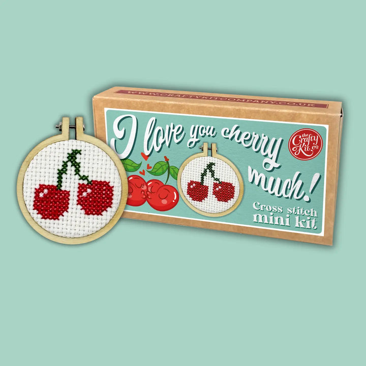 'I Love You Cherry Much' Mini Matchbox Cross Stitch Kit