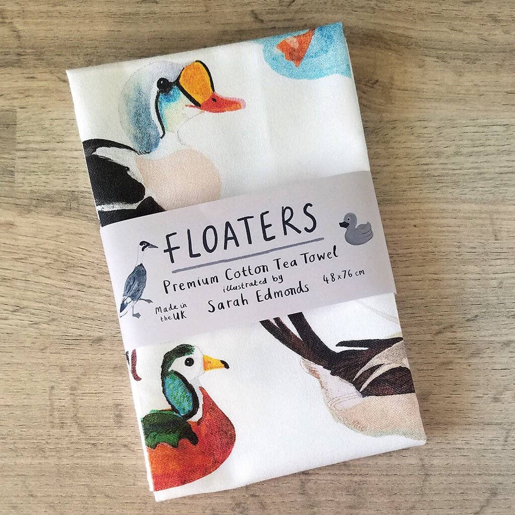 Floaters Bird Cotton Tea Towel