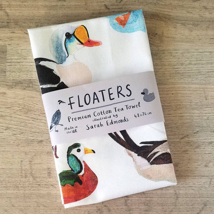 Floaters Bird Cotton Tea Towel