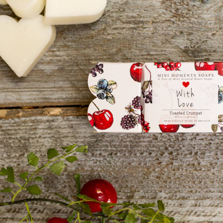 'With Love' Mon Cheri Mini Moments Boxed Trio of Mini Heart Soaps
