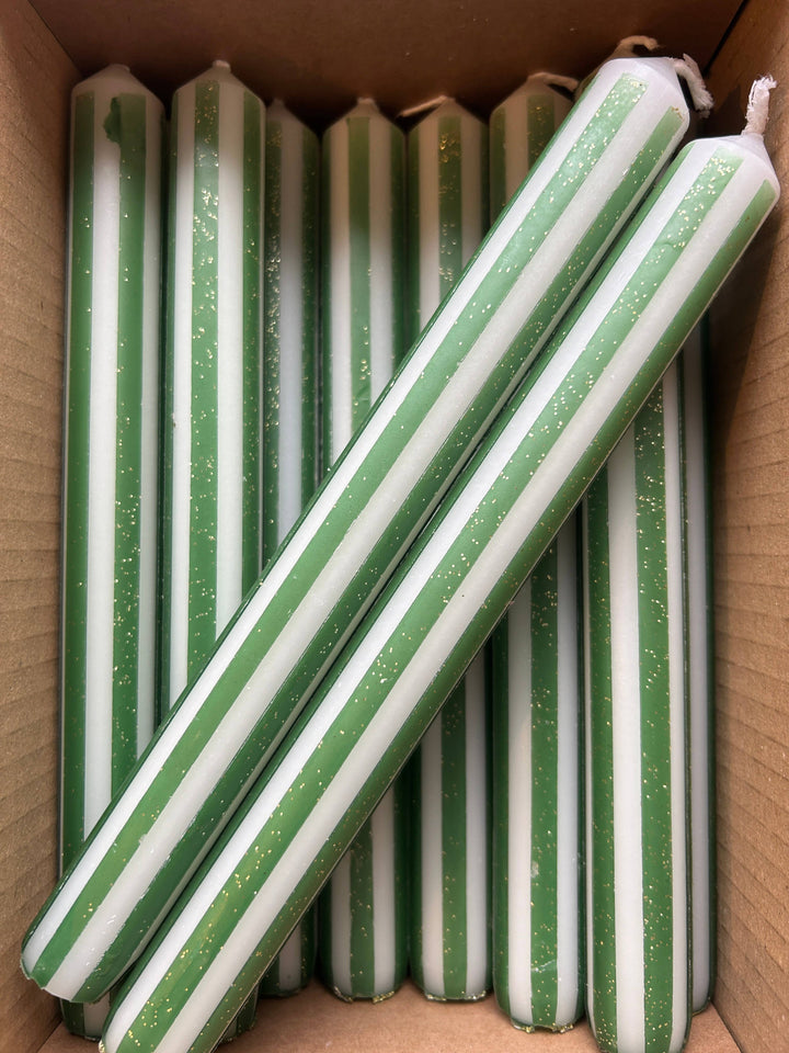 Christmas Pinstripes Individual Candle