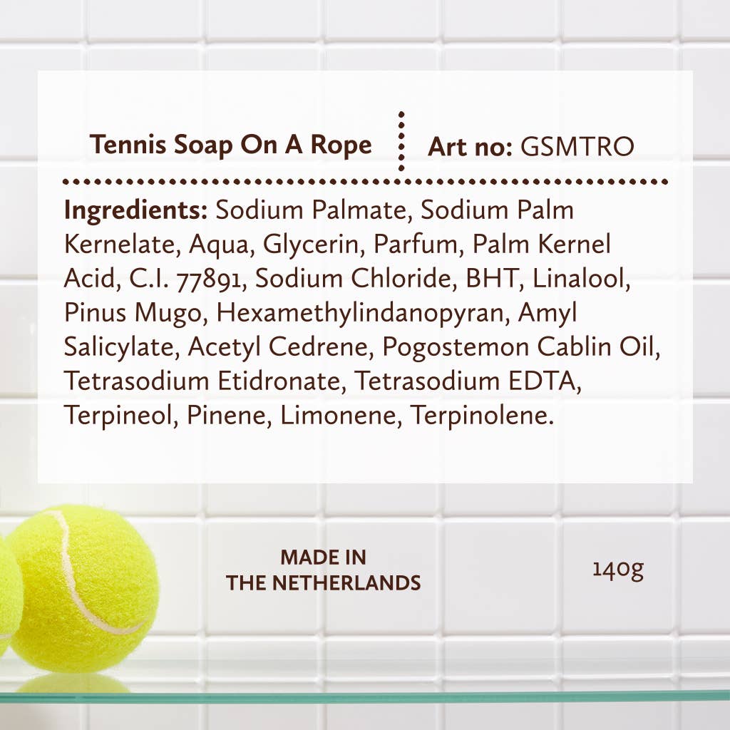 'Game, Set, & Match!' Tennis Ball Soap on a Rope 140g