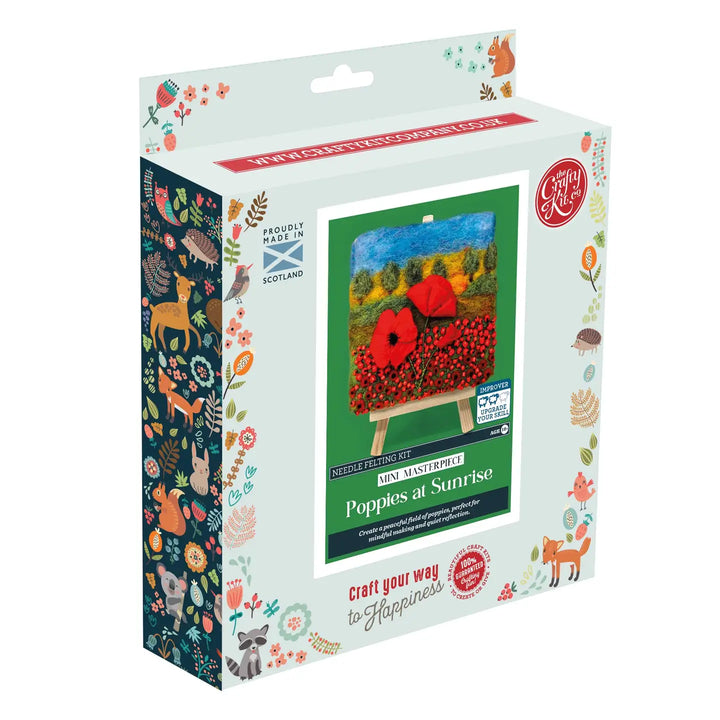 Mini-Masterpieces: 'Poppies At Sunrise' Needle Felt Kit