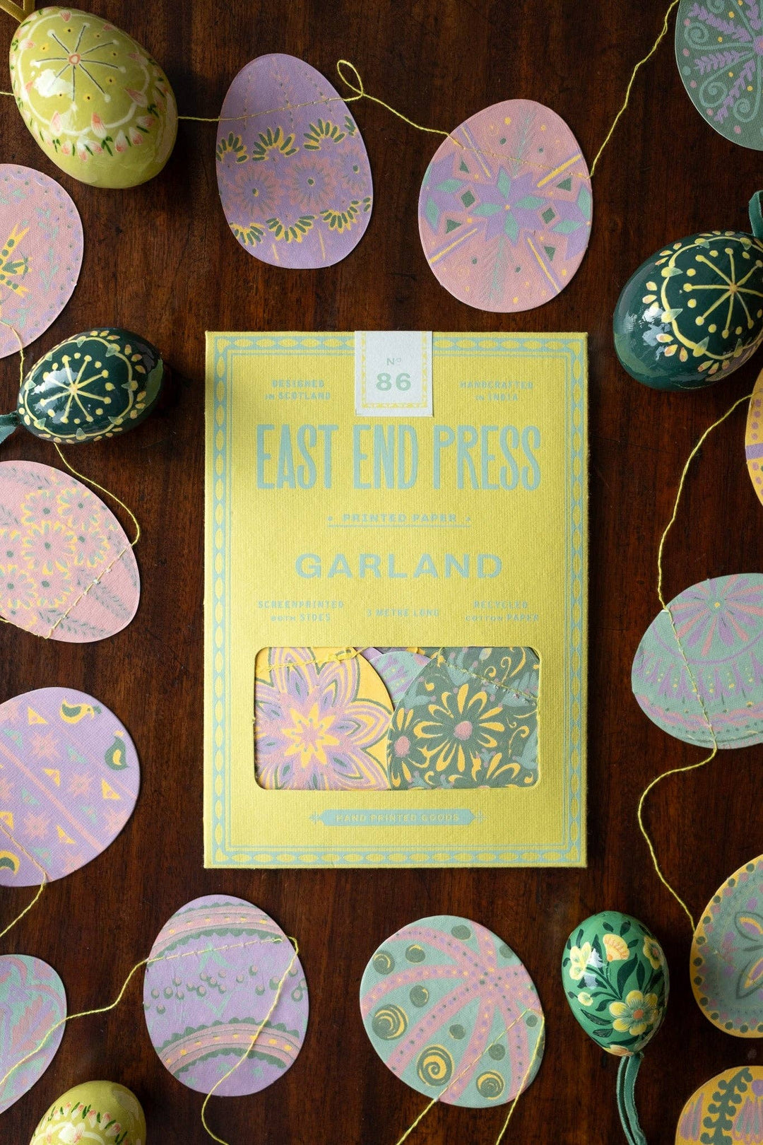 Egg Hunt Sewn Cotton Paper Garland