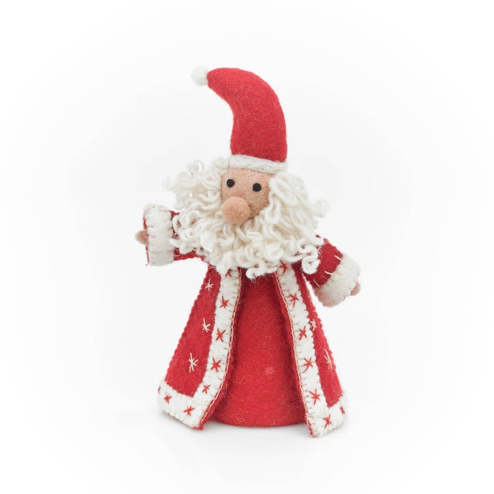 Jolly Santa Handmade Felt Small Christmas Tree Topper
