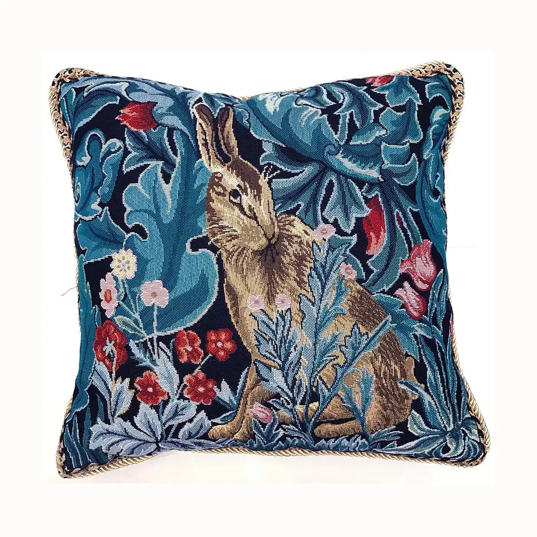 William Morris The Forest Hare Tree Pillow