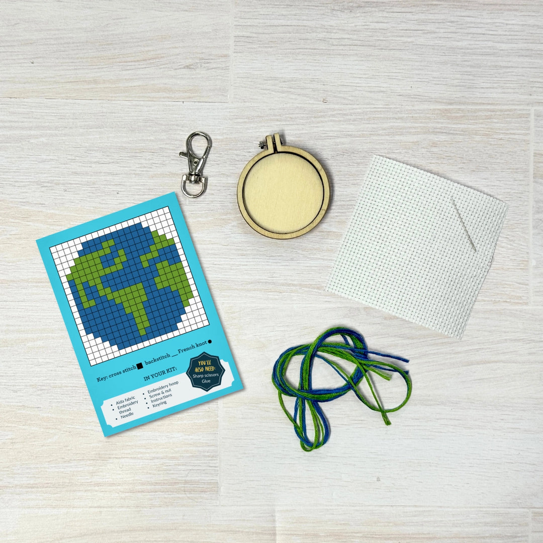'You Mean The World To Me' Mini Matchbox Cross Stitch Kit