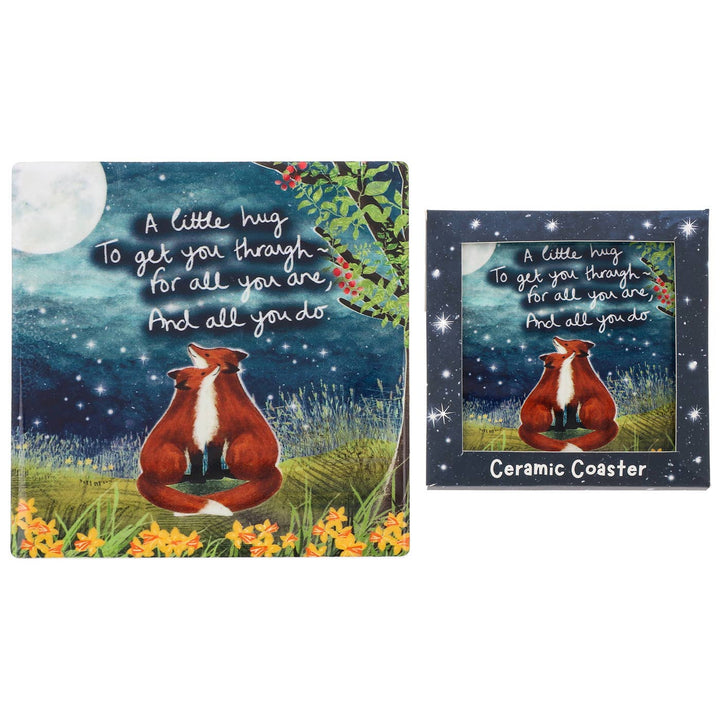 Fox Under The Moon Little Hug Coaster