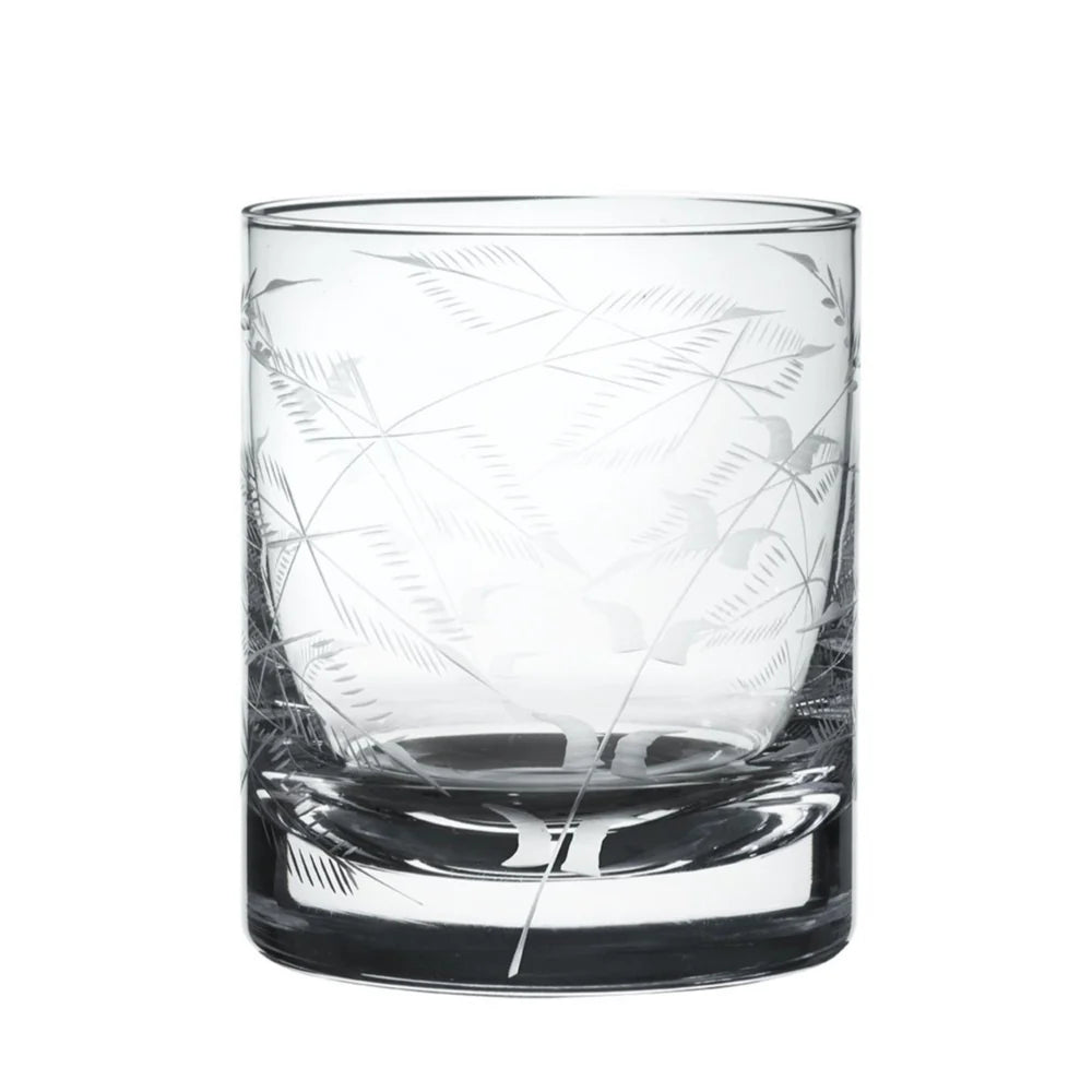 Whisky Glass with Fern Design by The Vintage List