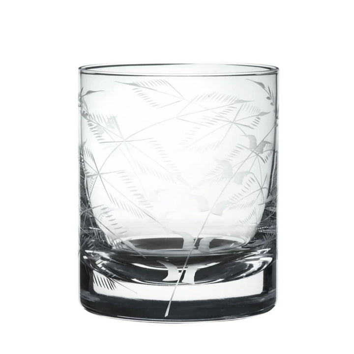 Whisky Glass with Fern Design by The Vintage List