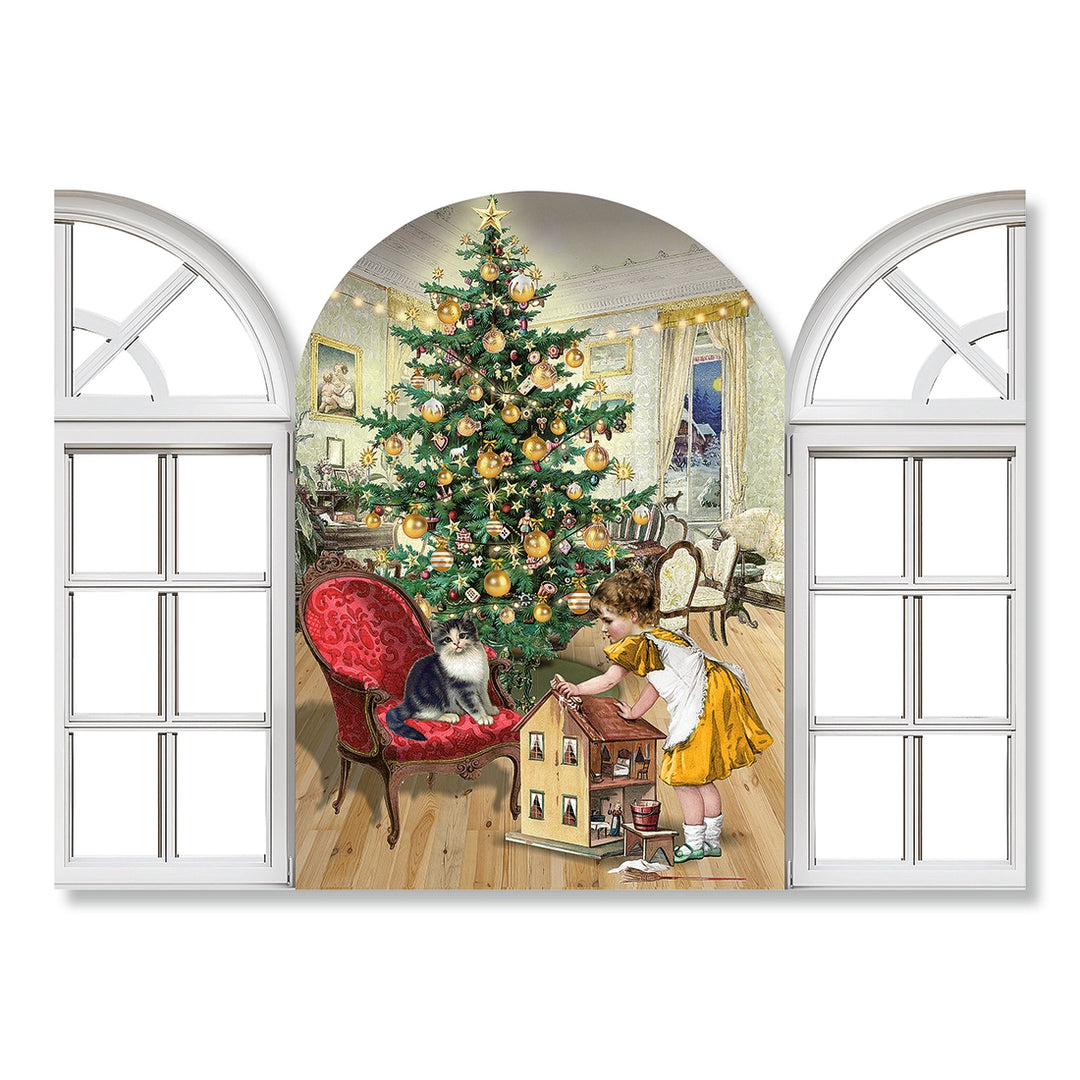 Christmas Windows Advent Calendar Card