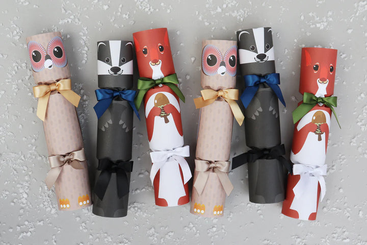 Forest Friends Luxury Christmas Crackers Box of 6