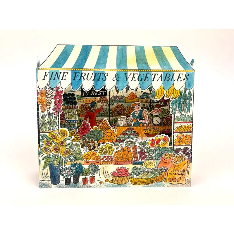 Fine Fruits and Vegetables 3D Greetings Card