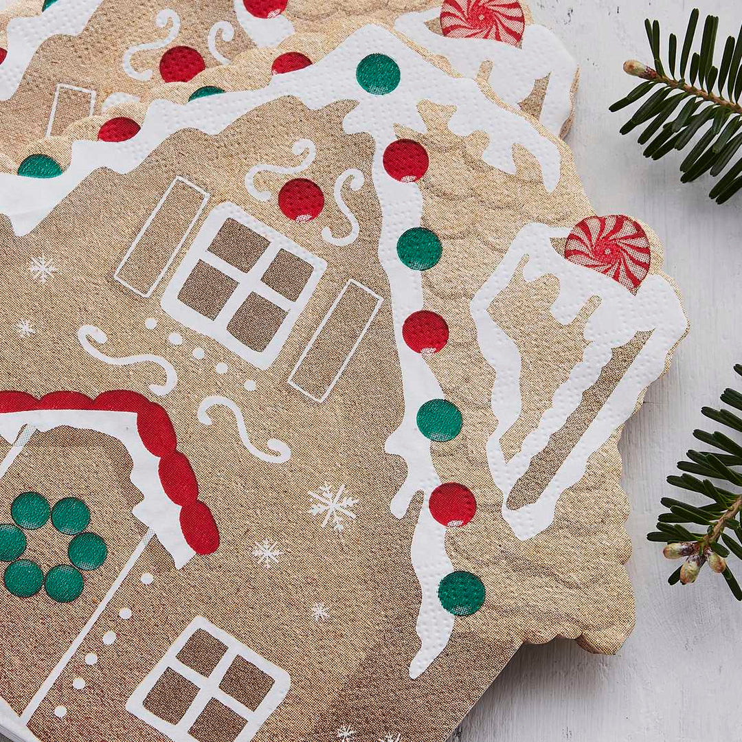 Gingerbread House Christmas Napkins