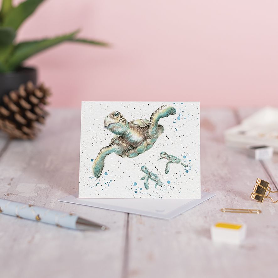 'Swimming School' Turtle Gift Enclosure Card